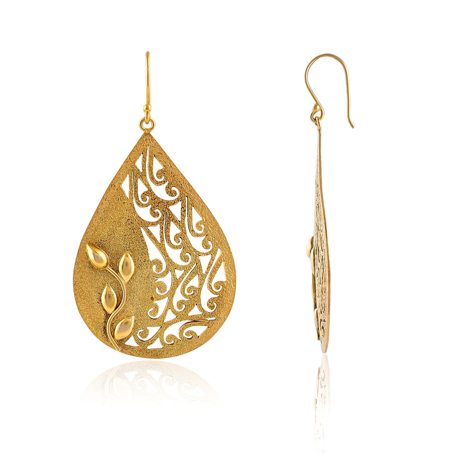 Buy Handmade Silver Gold Plated Aari Cut Earring