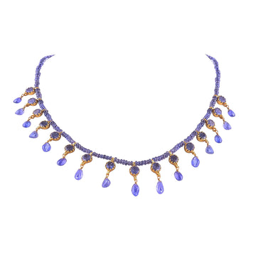 Buy Handmade Silver Gold Plated Tanzanite Pendant Necklace