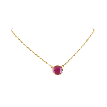 Buy Indian Handmade Silver Gold Plated Ruby Necklace