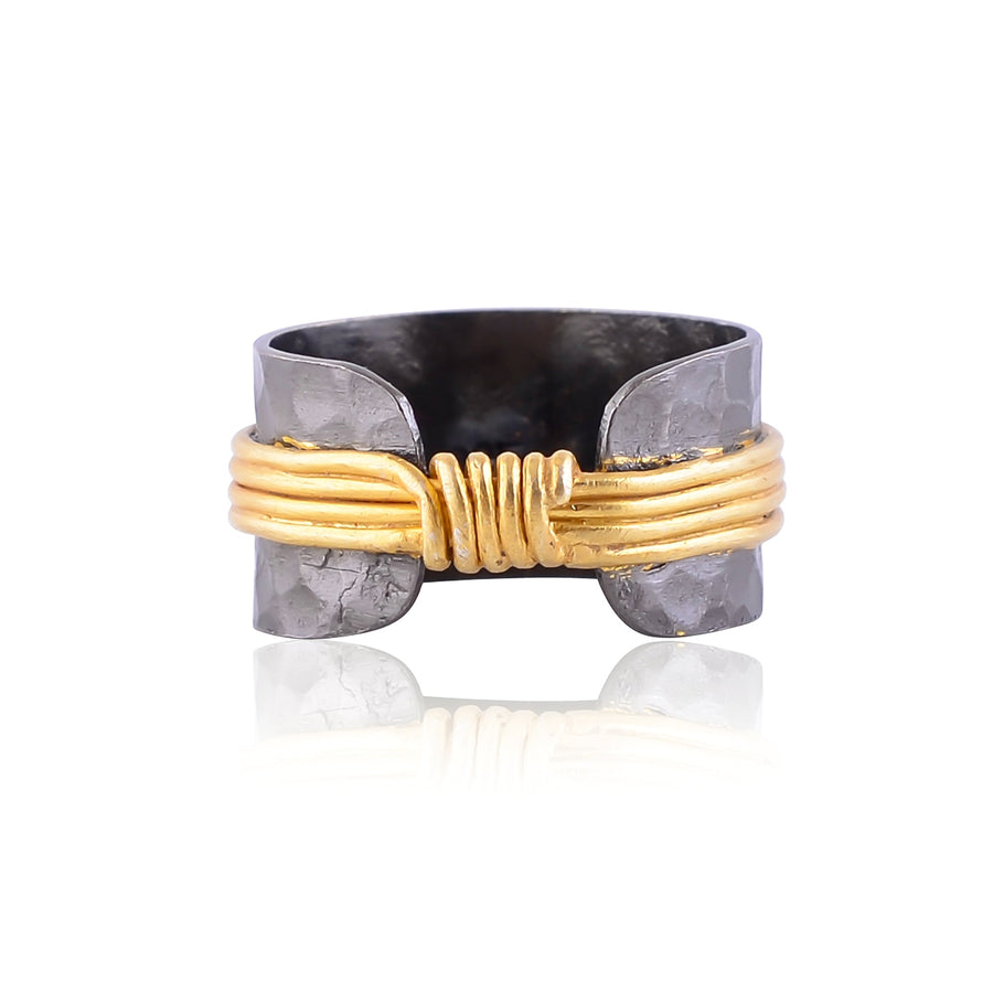 Buy High Quality Handcrafted  Silver Gold Black Plated Band