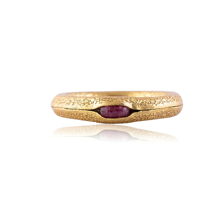 Buy Indian Handcrafted Silver Gold Plated Pink Tourmaline Ring