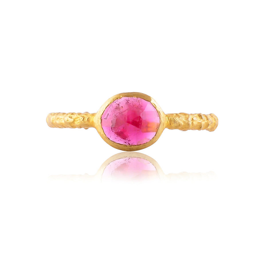 Buy Handmade Silver Gold Plated Tourmaline Ring
