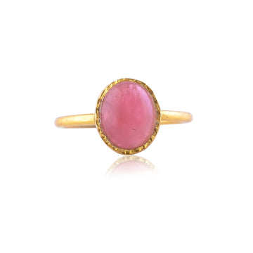 Buy Indian Handcrafted Silver Gold Plated Glass Field Ruby Ring