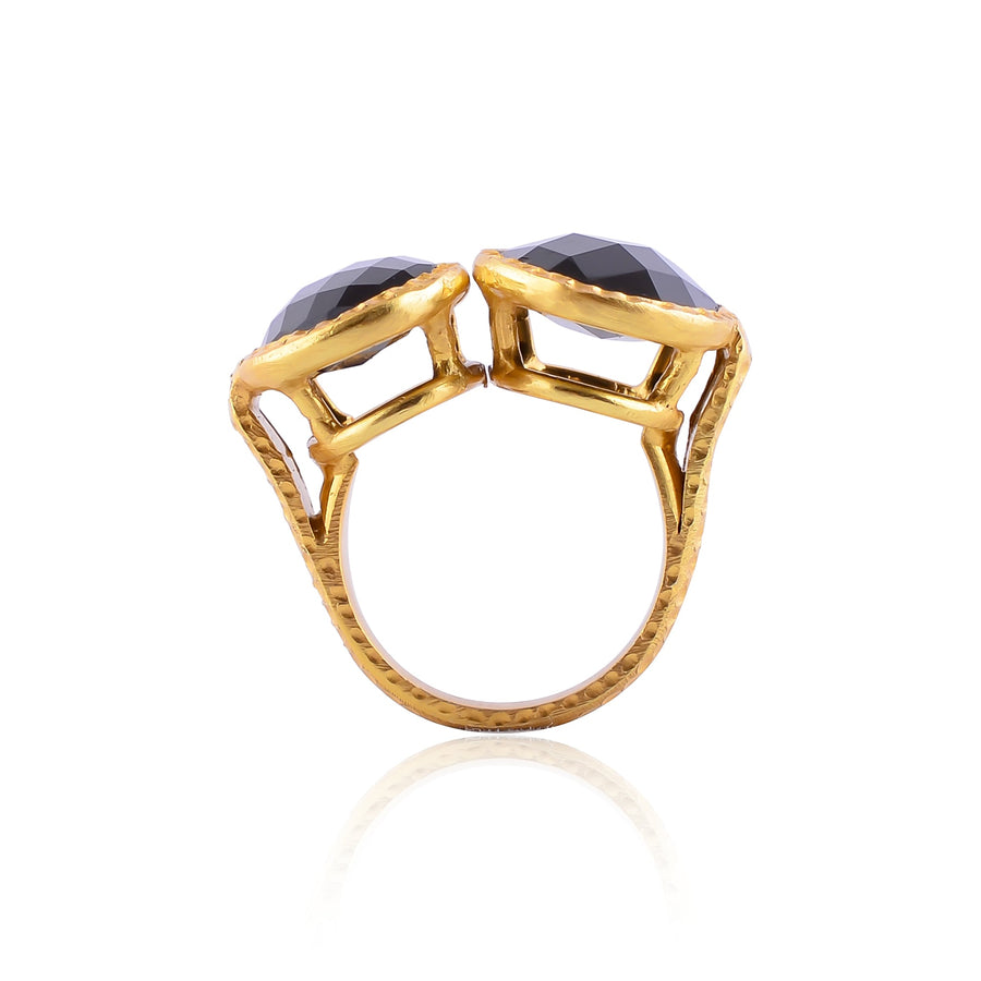 Buy Handmade Silver Gold Plated Black Onyx Ring