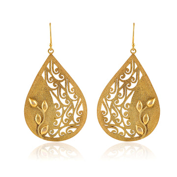 Buy Handmade Silver Gold Plated Aari Cut Earring