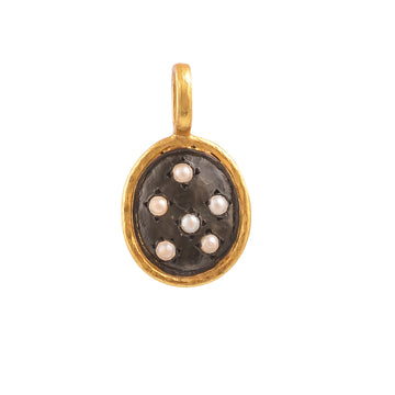 Buy Indian Handmade Silver Gold Black Plated Pearl Pendant