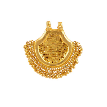 Silver Gold Plated Woven Mesh Pendant