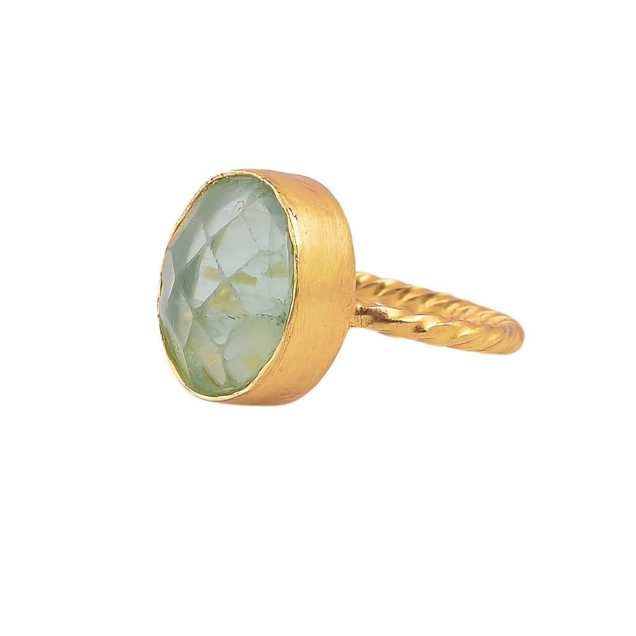 Buy Handmade Silver Gold Plated Flourite Ring