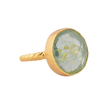 Buy Handmade Silver Gold Plated Flourite Ring