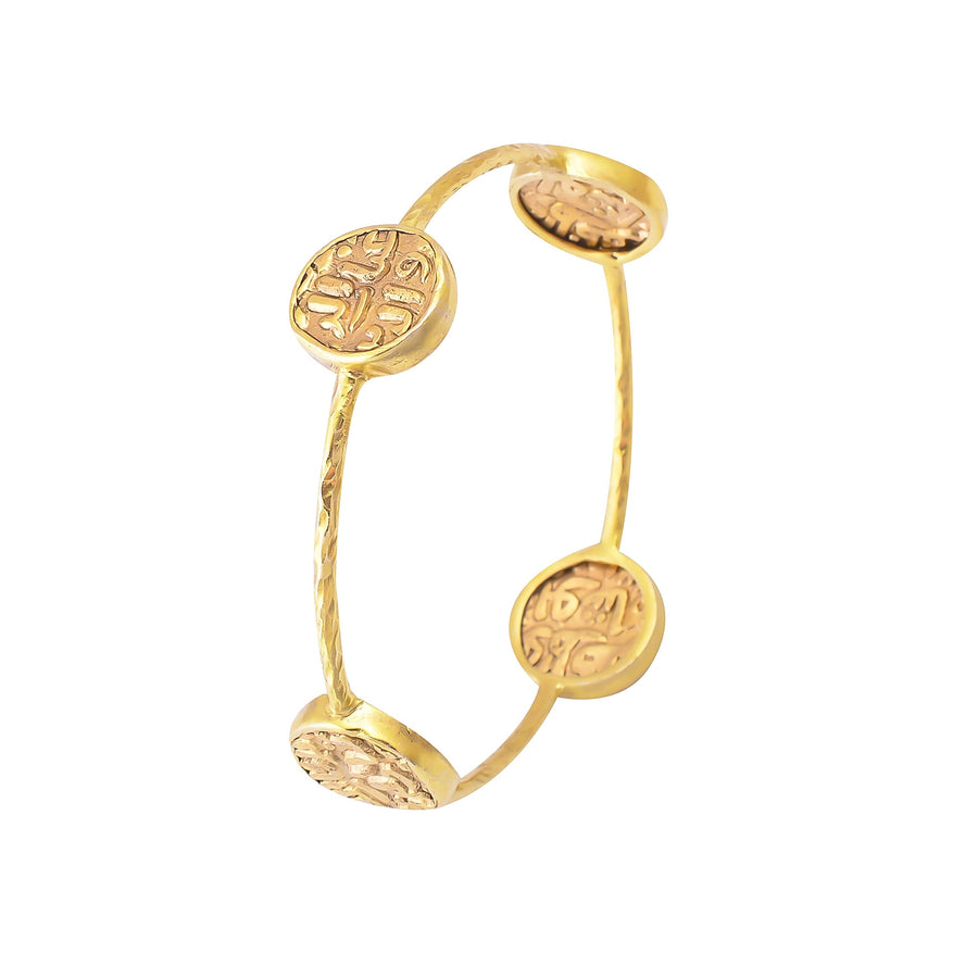 Buy Luxury Handmade Silver Gold Plated Old Coin Bangle