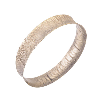Buy Handcrafted Silver Textured Two Tone Shade Plated Bangle